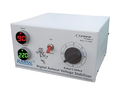 Rahul C-500cd 600VA 90-260 Volt,Manual 8 Booster,One at a time Room Cooelers/1 LCD/LED TV,Smart TV,Android TV Up to 60