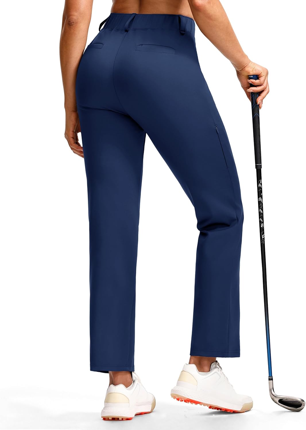 Women's Fleece Lined Pants Golf Pant with Zipper Pockets Slim Stretch Dressy Travel Business Work Casual Slacks - Image 3