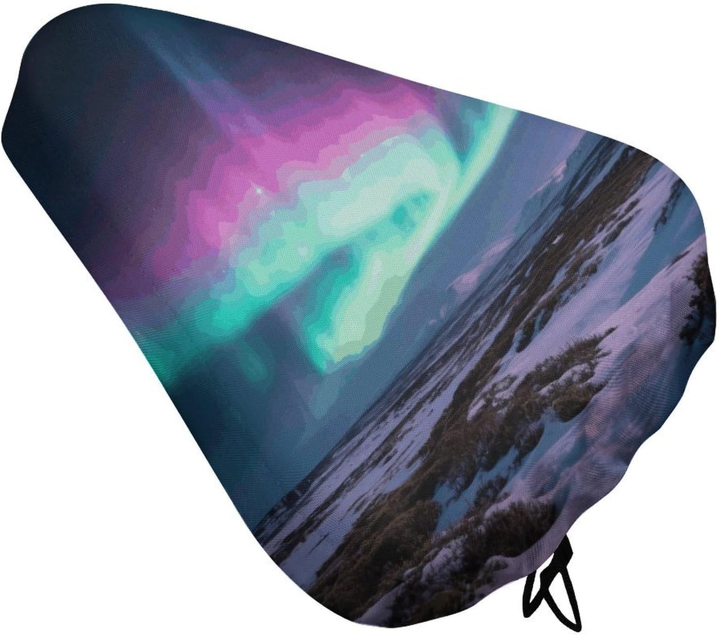 Aurora Padded Bike Seat Cover with Drawstring and Spring Buckle, Waterproof Bicycle Seat Cushion Extra Wide, Soft Comfort Bicycle Saddle for Mountain Exercise Road Bikes