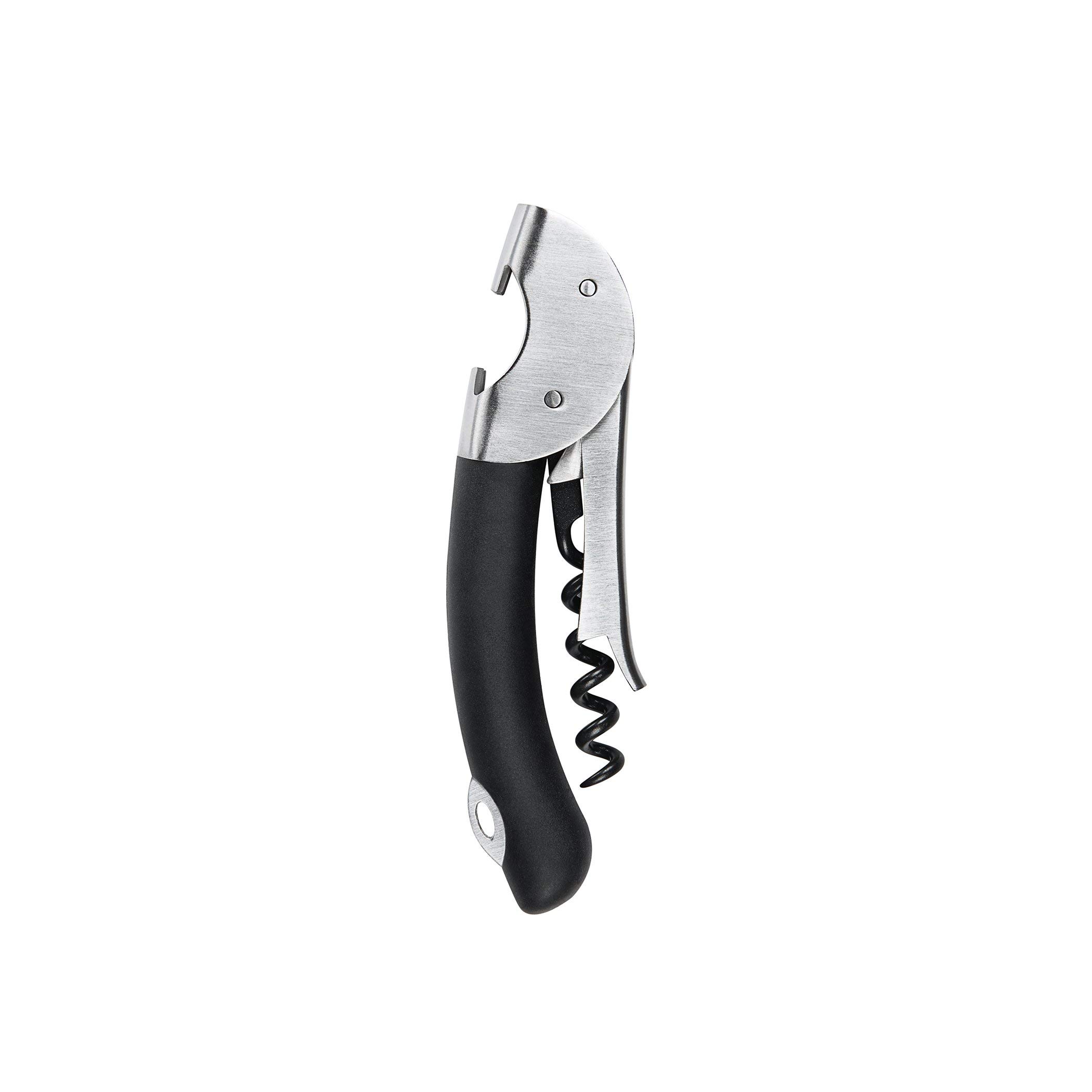 OXO Çelik Çift Kollu Garson Tirbuşon, Gümüş/Siyah, 1 CT