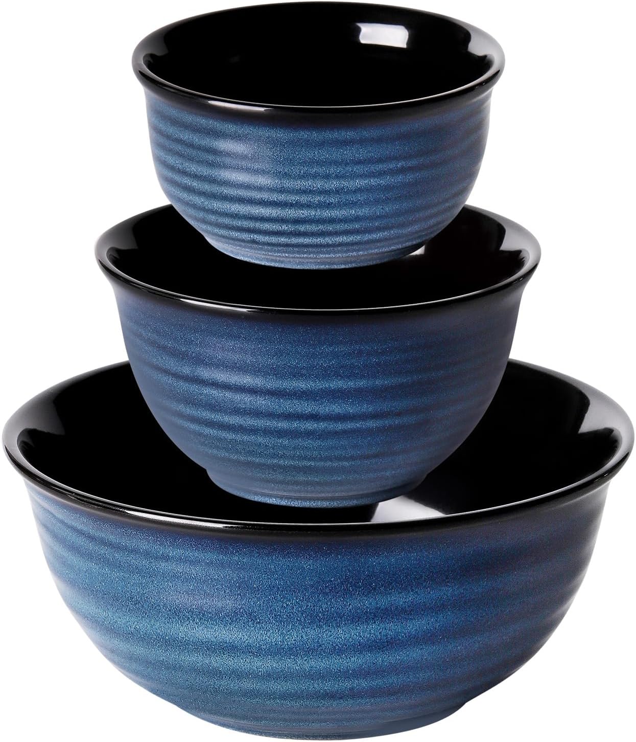 Hasense Large Mixing Bowls, Ceramic Serving Bowls Set of 3
