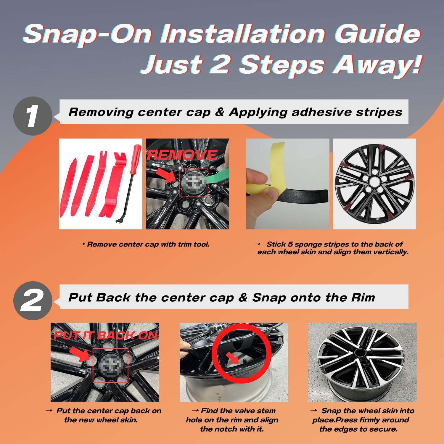 18 Inch Wheel Skins Compatible with 2025-2026 Toyota Camry Hybrid Factory Alloy Wheels, Snap-On Wheel Covers, Durable ABS Replacement Hubcaps Set of 4 (Silver & Black)