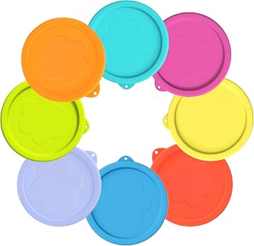 LUVCOSY 1 Cup Silicone Replacement Lids Storage Cover for Pyrex 7202-PC Glass Bowls Container not Included 8 Pack Microwave, Dishwasher and Freezer Safe
