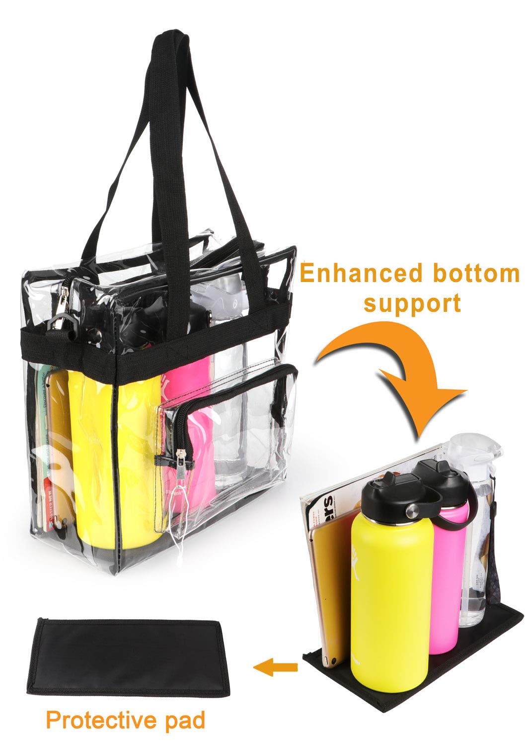 Buy Clear Tote Bag Stadium Approved, Clear Bags for Women, Transparent