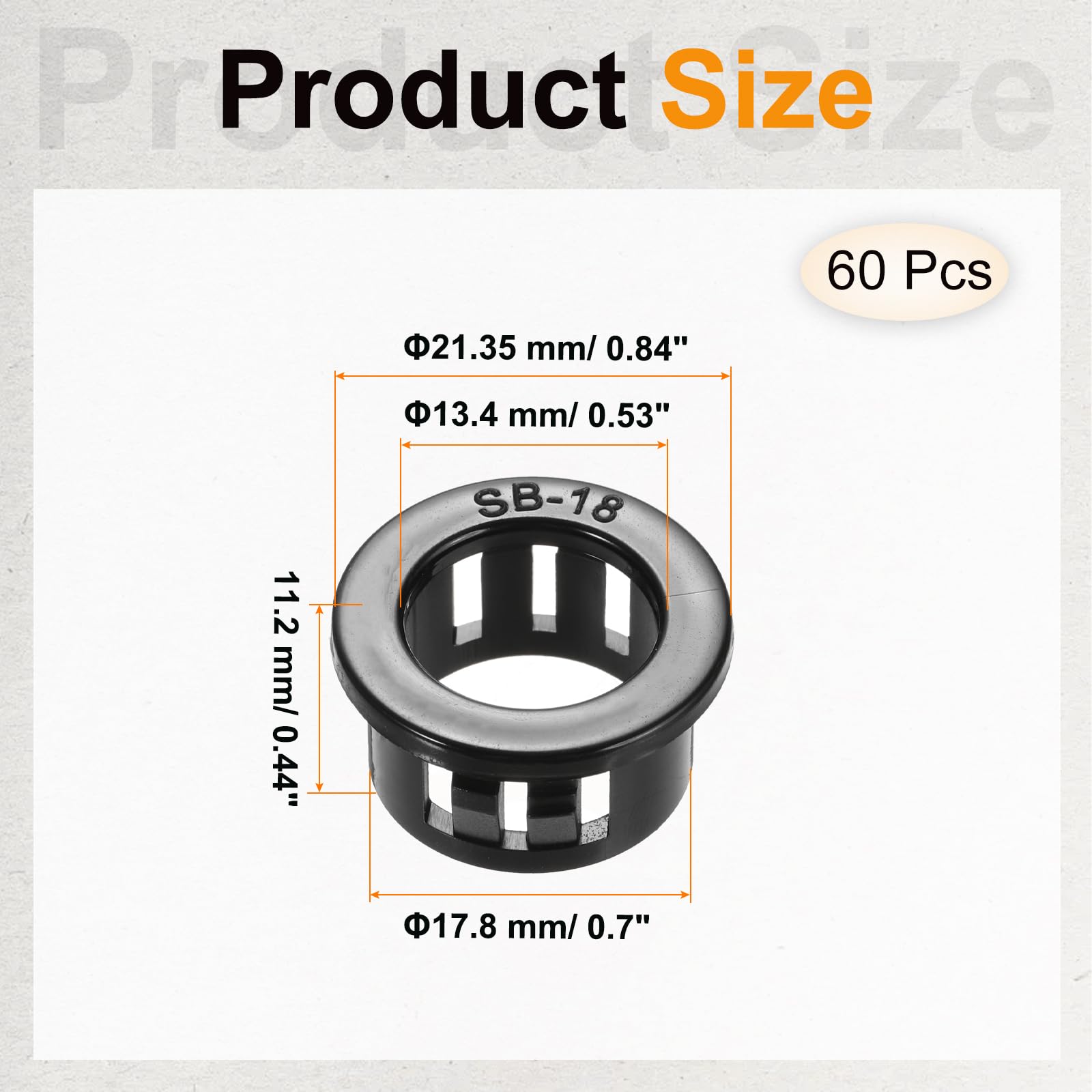 PATIKIL 60pcs Wire Grommet - Image 2