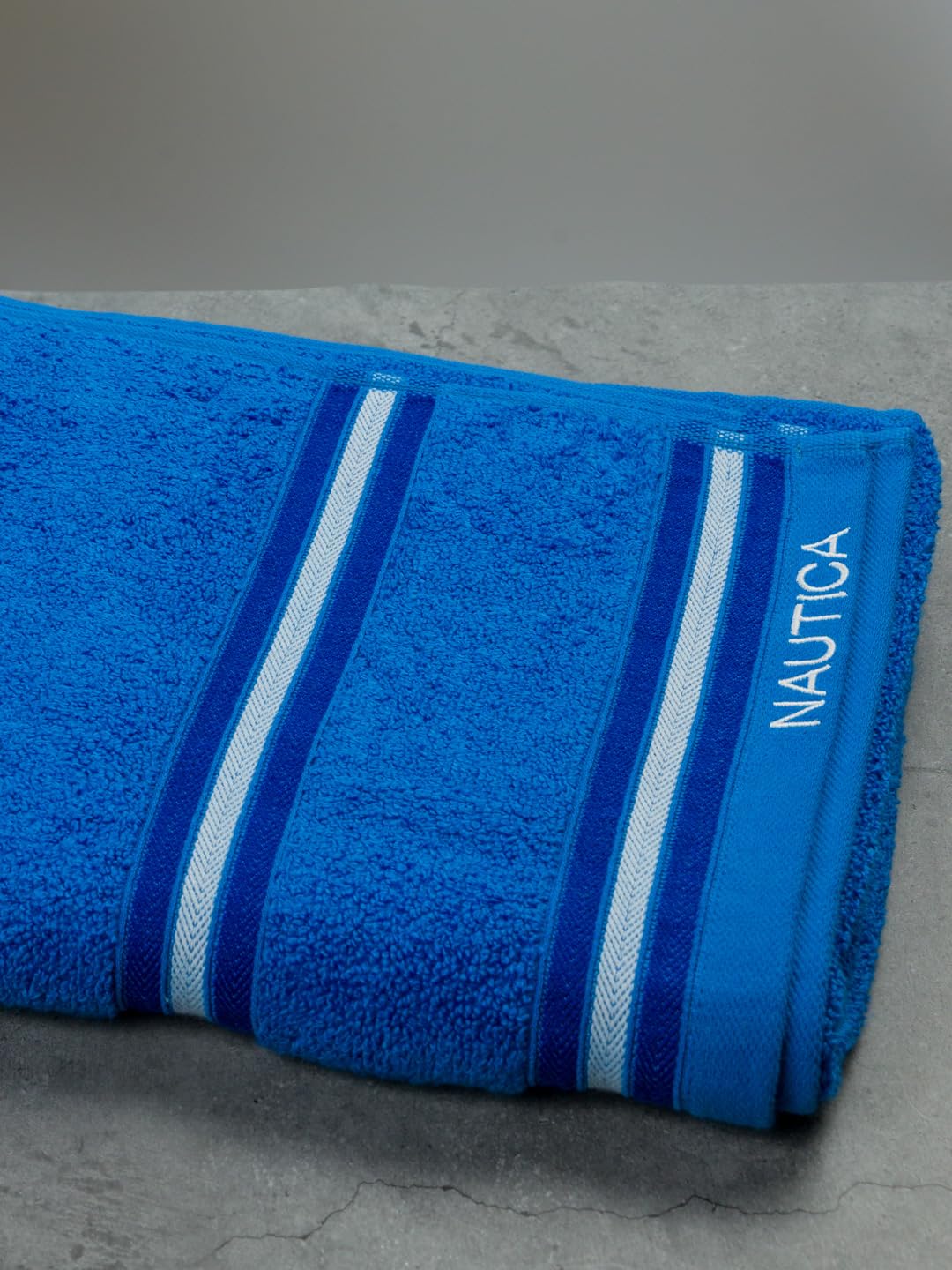Nautica Vintage Crew Stripe Bath Towel - Royal Blue -4