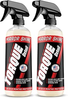 Mirror Shine - Super Gloss Wax & Sealant Hybrid Spray by Torque Detail - Superior Shine w/Professional Detailer Protection - Quickly Applies in Minutes, Each Coat Last Months (16oz (2 Pack))