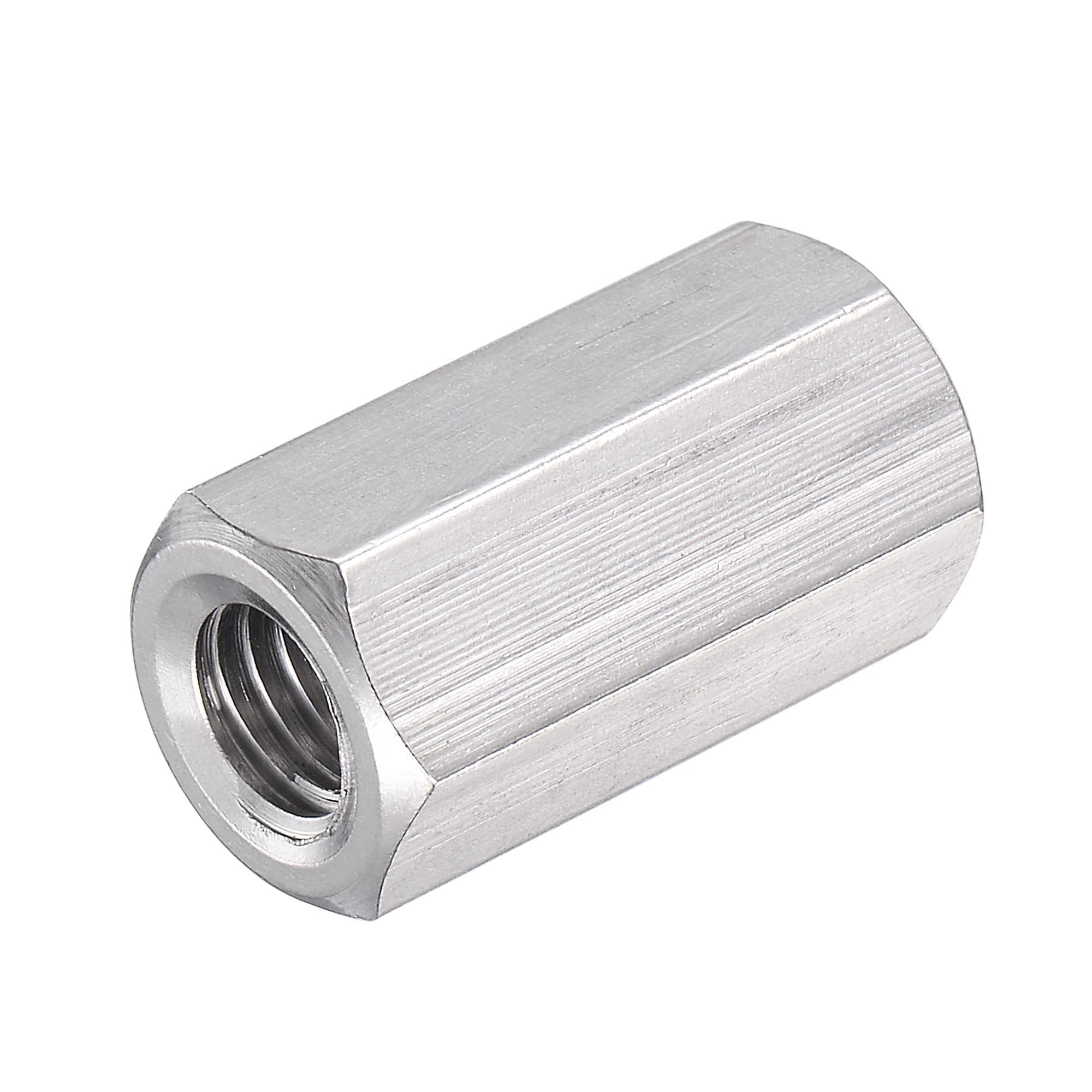 TA-VIGOR M8 x 25mm Hex Coupling Nuts, 304 Stainless Steel Threaded Rod Connector for Home Machine Industrial 2 Pcs