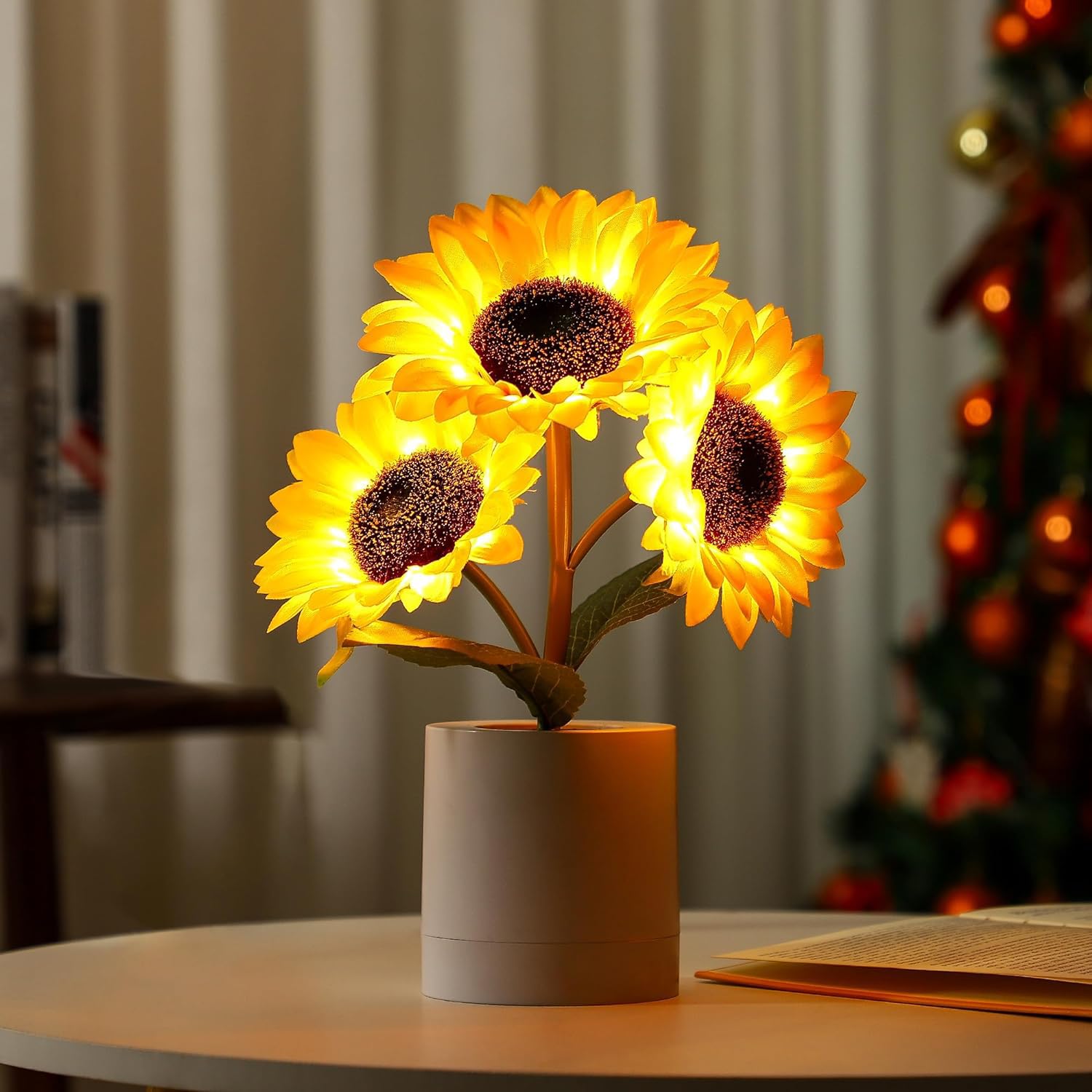 Exrp Sunflower Lamp，Artificial Sunflower LED Ligh, Desk Lamp Night Lights Gifts on Christmas Valentine's Day Mother's Day Anniversary Birthday, Home Living Room Desktop Decor