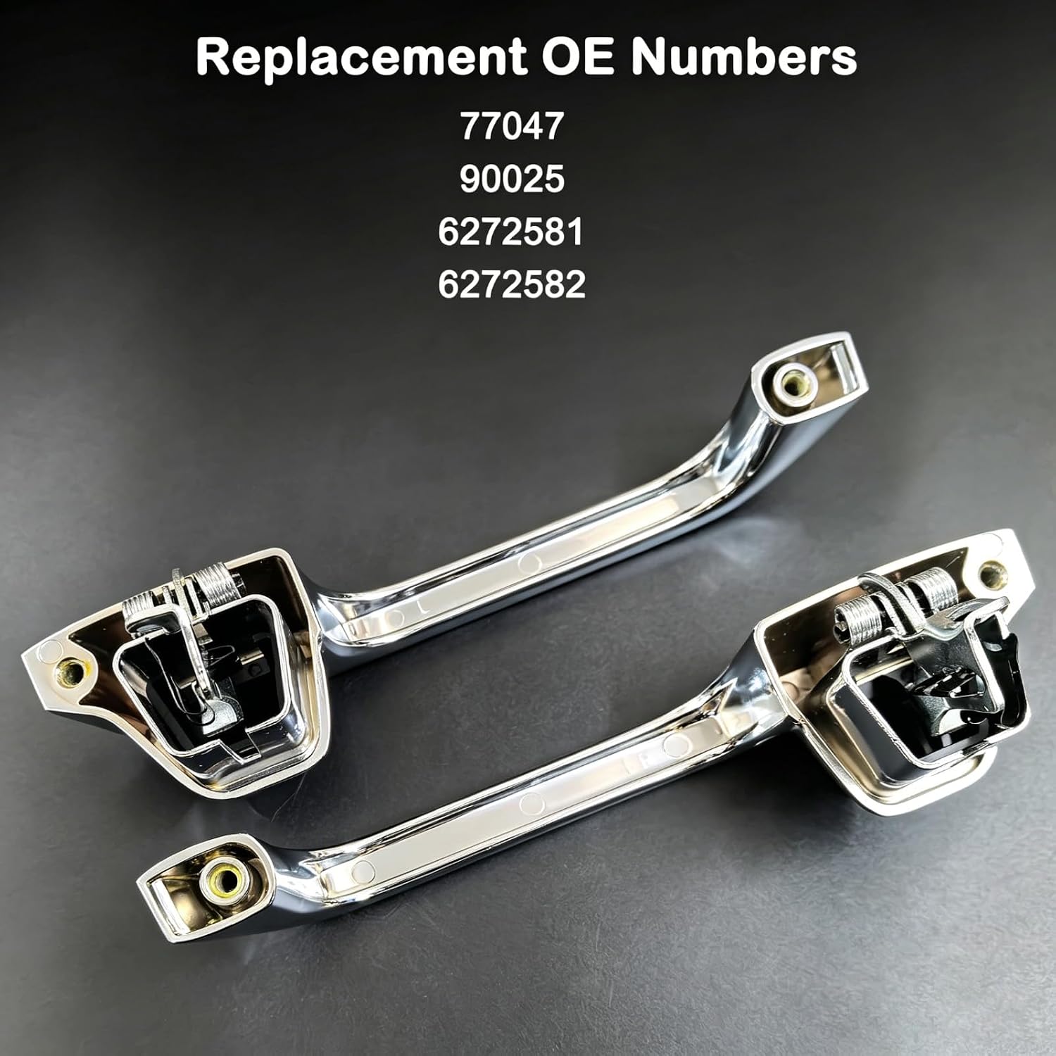 Metal Exterior Outside Door Handles Compatible with 1973-1991 Chevy C10 C20 C30 K10 K20 K30 Pickup GMC C15 C25 C35 Jimmy, Front Left & Right Replaces OE# 77047, 6272581