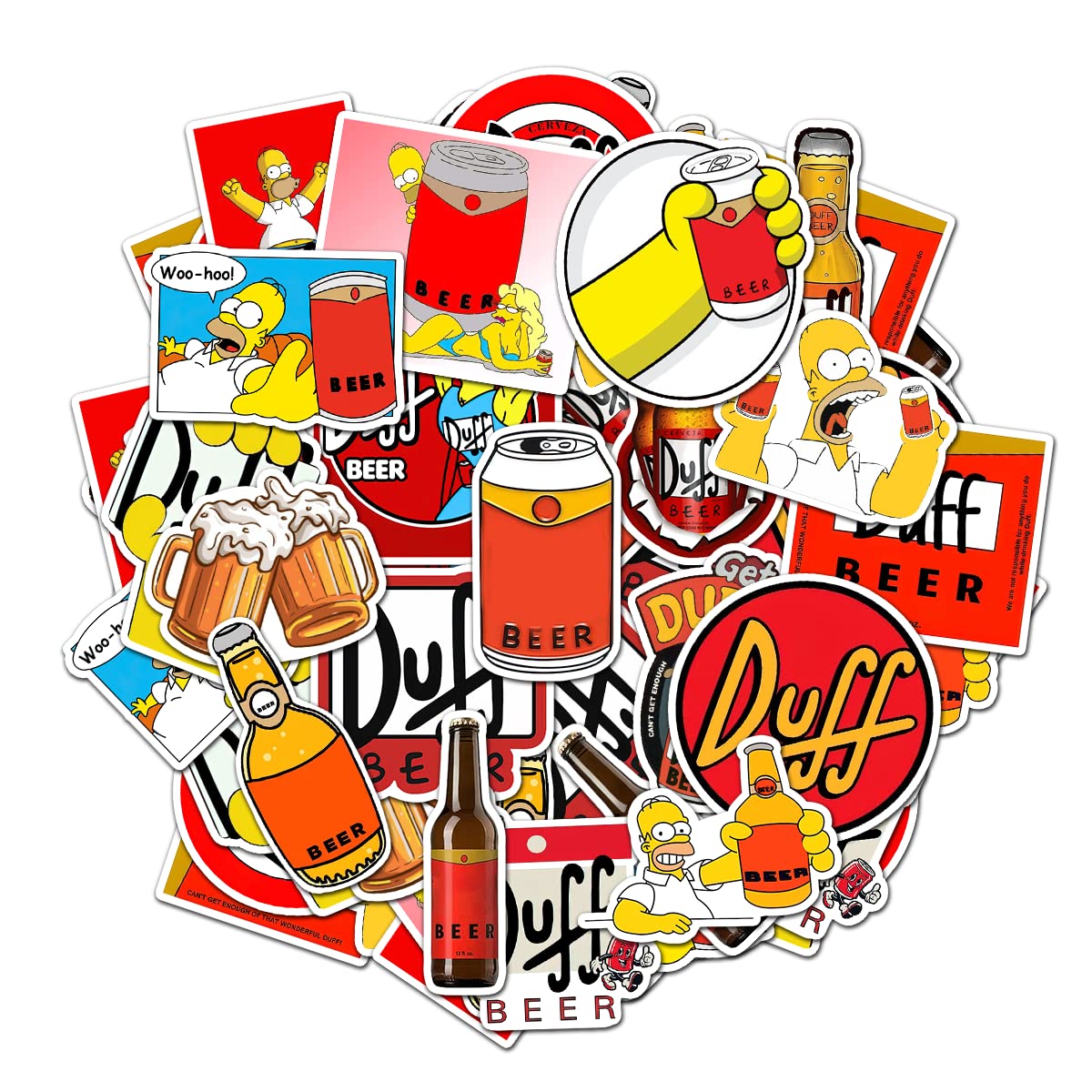 20 Pcs Stickers Pack D.u.f.f Colorful Beer Vinyl Waterproof Aesthetic for Luggage Water Bottle Laptop Bumper Car Bike Guitar Skateboard