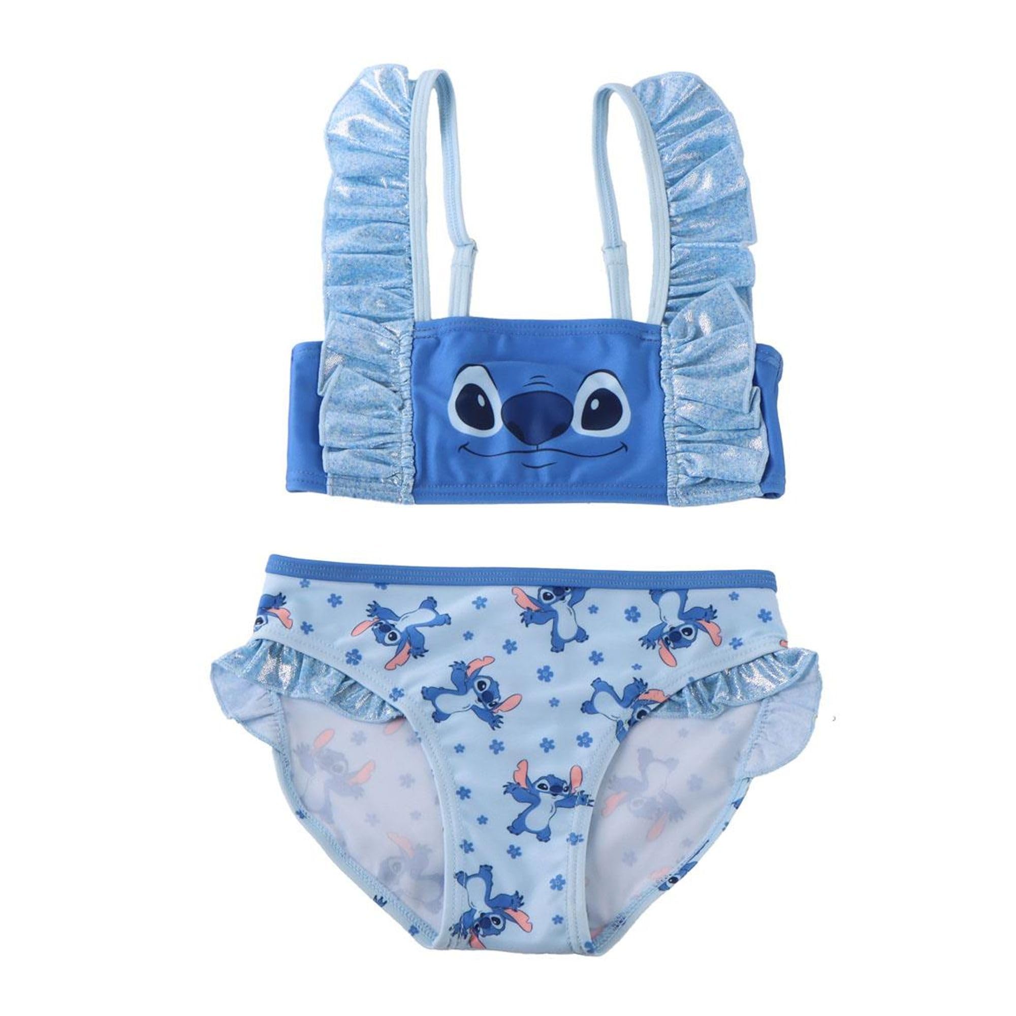 Bañador Disney Una Pieza - Bañador Infantil Stitch, Frozen, Minnie Niña Playa, Piscina, Natación y Secado Rápido, Bañador Niñas Tirantes Ajustables y Forro Interior, 2 a 12 Años