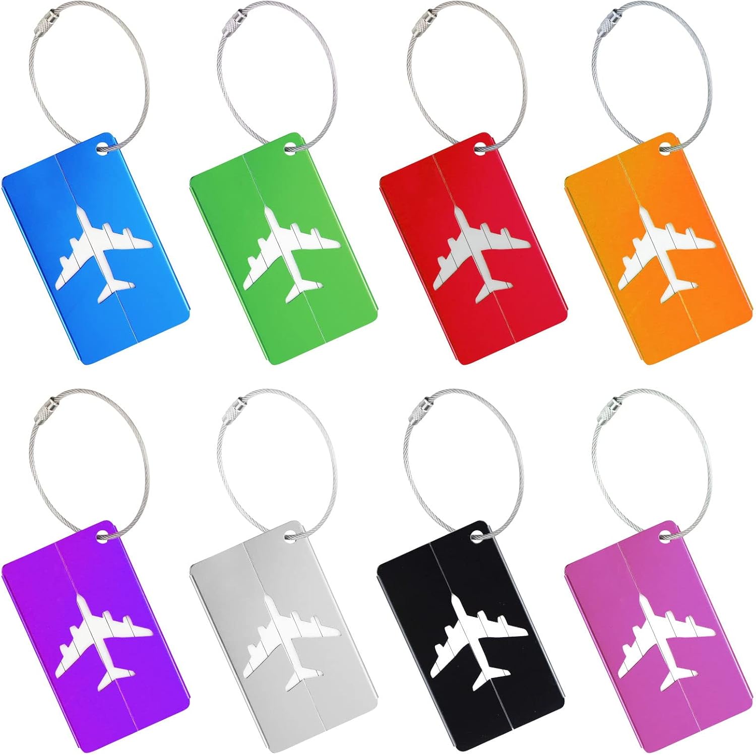 8 Pcs Metal Luggage Tags, Travel Tags for Luggage, Suitcase Tag with