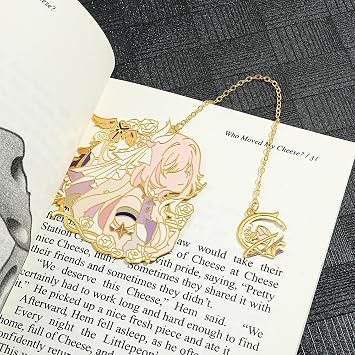 Game Figure Elysia Metal Bookmark - Classic Anime Honkai Impact Bookmark, Reading Gift for Game Fans, Reader, Friends Book Lovers Christmas Stocking Stuffers for Women (B)