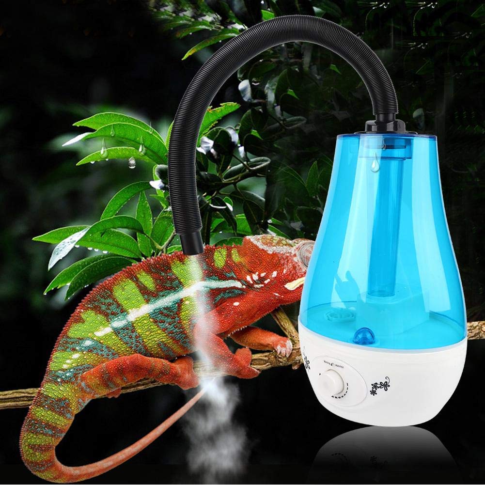 Humidificador para reptiles, tanque de 3 L y ultra silencioso, vaporizador con manguera flexible para terrarios, lagartos camaleones serpientes y anfibios