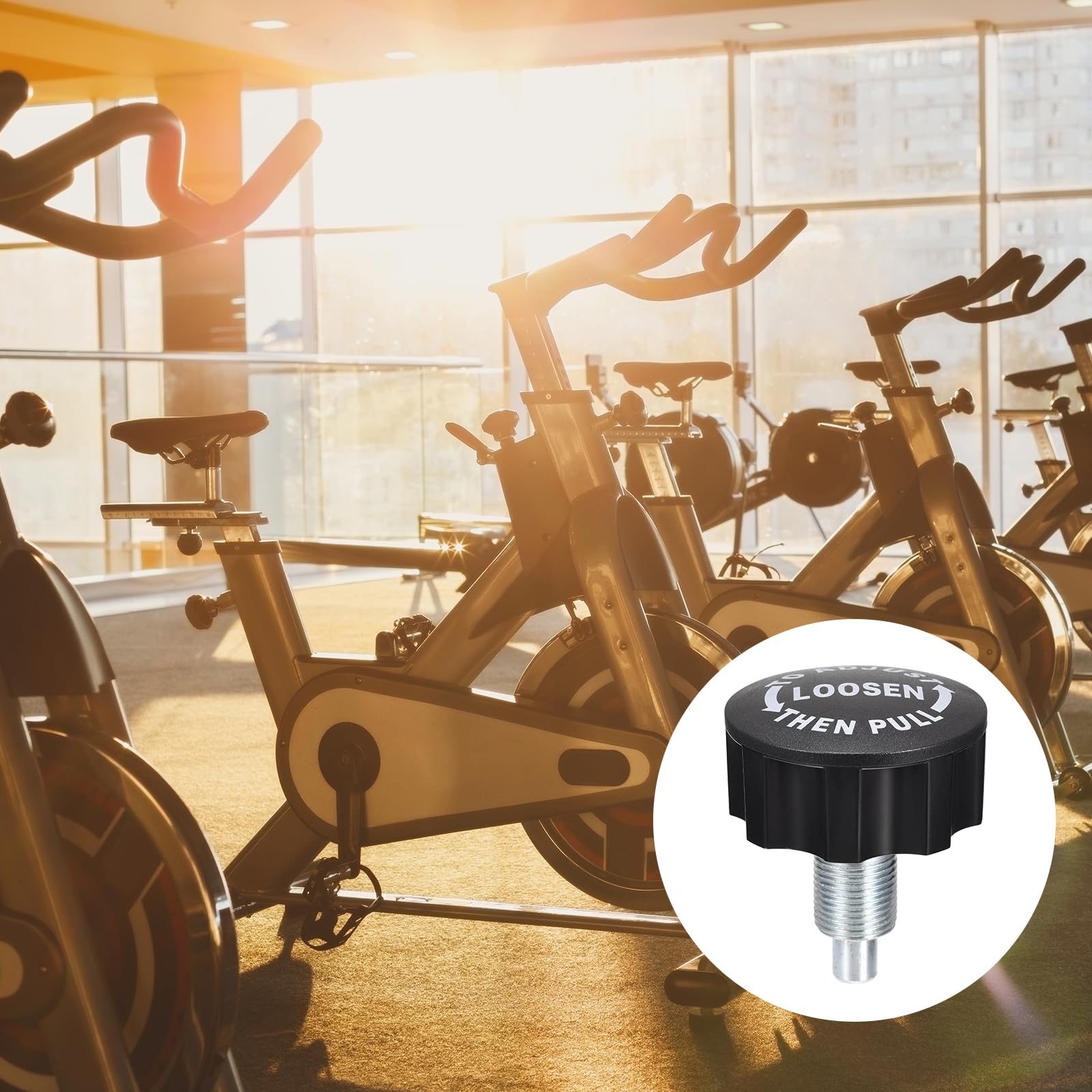 QUARKZMAN Tirante Molla Manopola Ricambio Parti M18 Regolazione Fitness Tirante Manopola per Casa Fitness Cyclette Nero 5pz