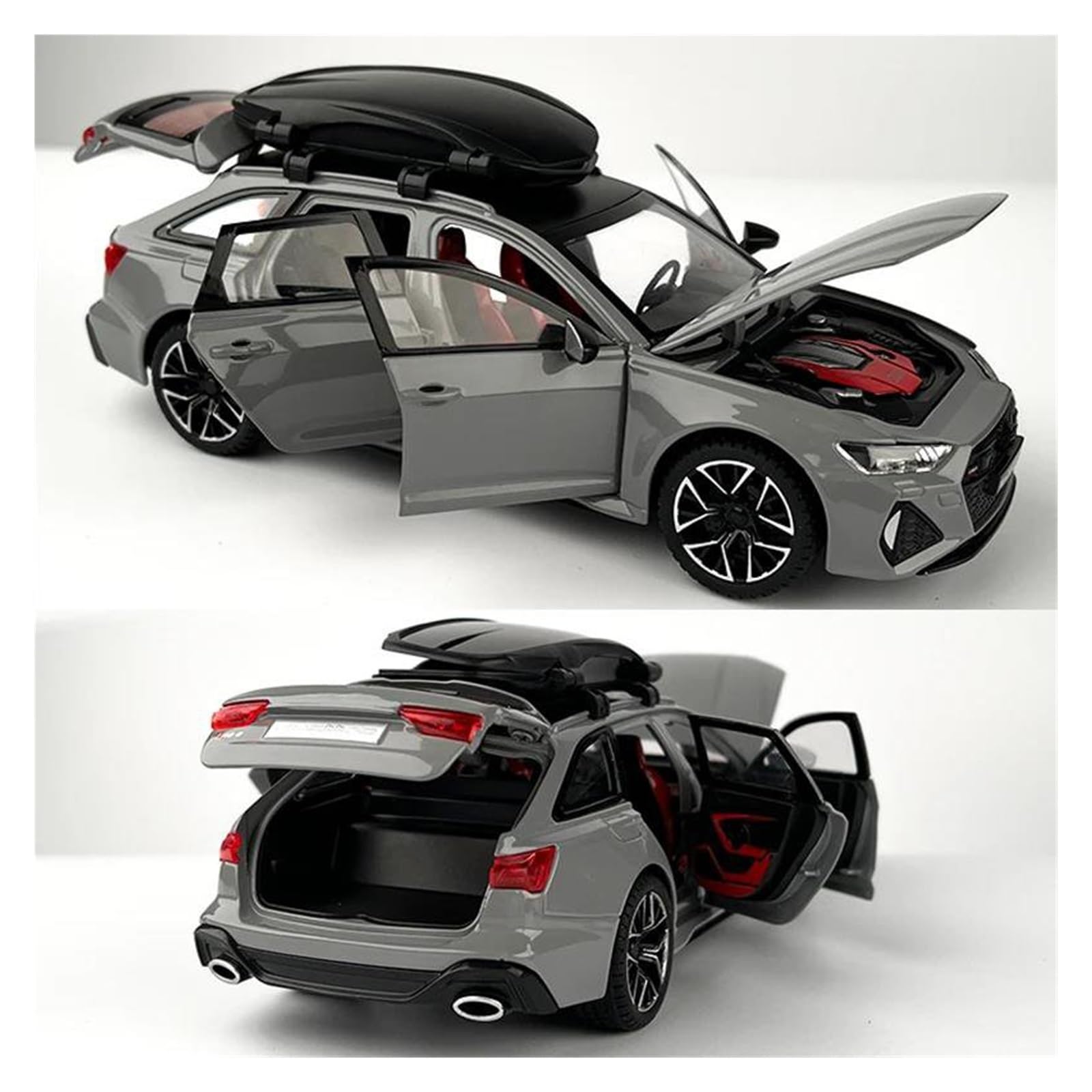 Modellini Auto Modellino Diecast Per AUDI RS6 Modellino Auto | 1:24 Collezione Lega Metallo Veicoli(rosso)