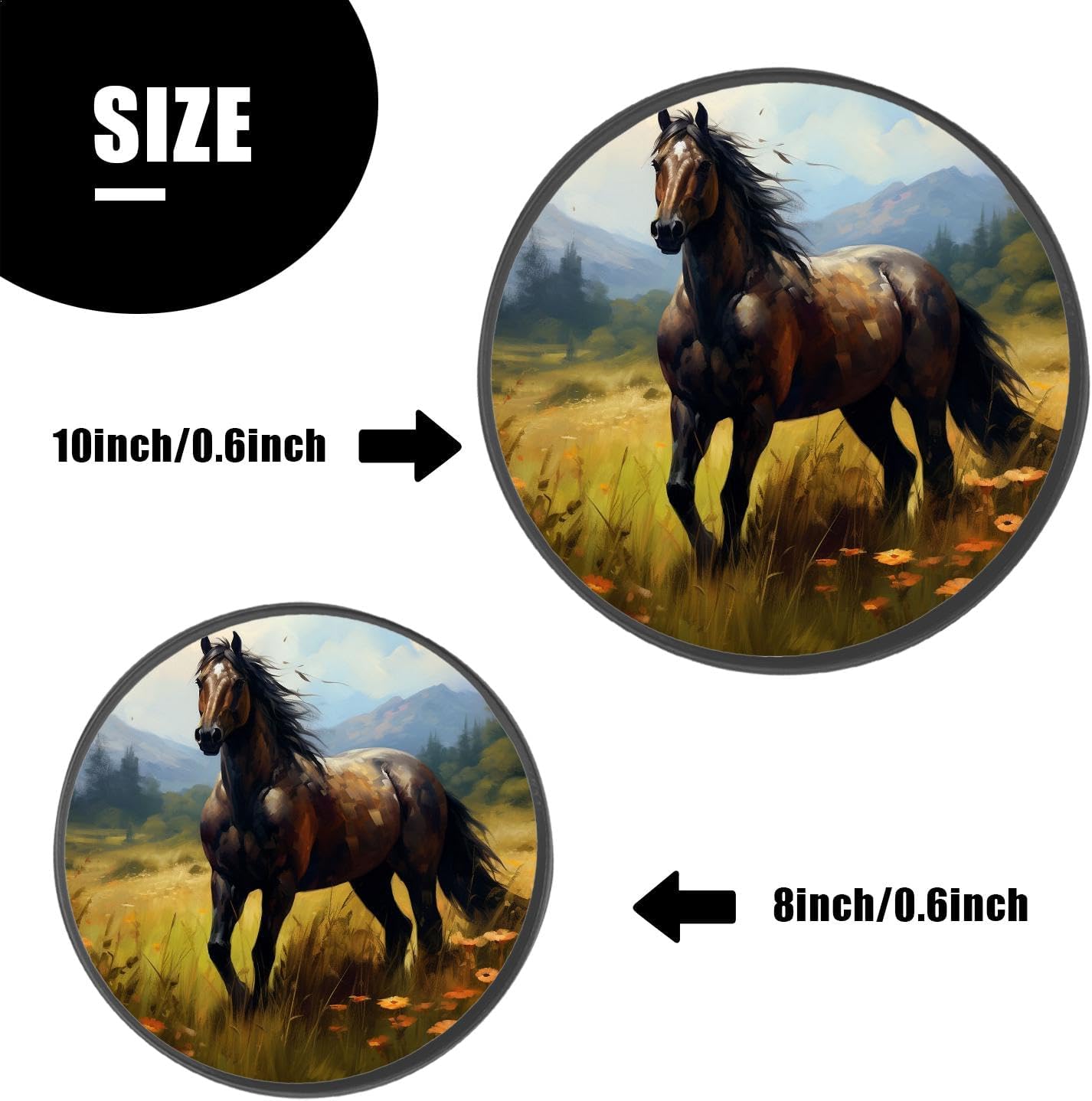 Flower Set of 4 Stove Burner Covers - Premium Round Electric Stove Range Protectors,8 IN & 10 IN