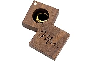 MUUJEE Mrs Ring Box: Engravable Keeper for Weddings