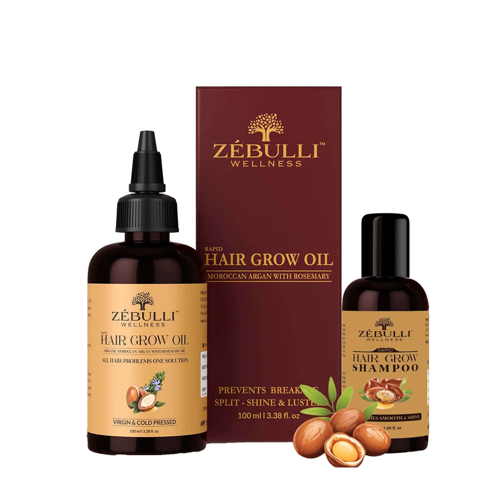 zebulli wellness Zebulli Hair Grow Oil With Moroccan Argan Hair Oil, with the Goodness of Rosemary, for Dry & Frizzy Hairs, 100ml + Free Moroccan Shampoo (50ml)-picture-25