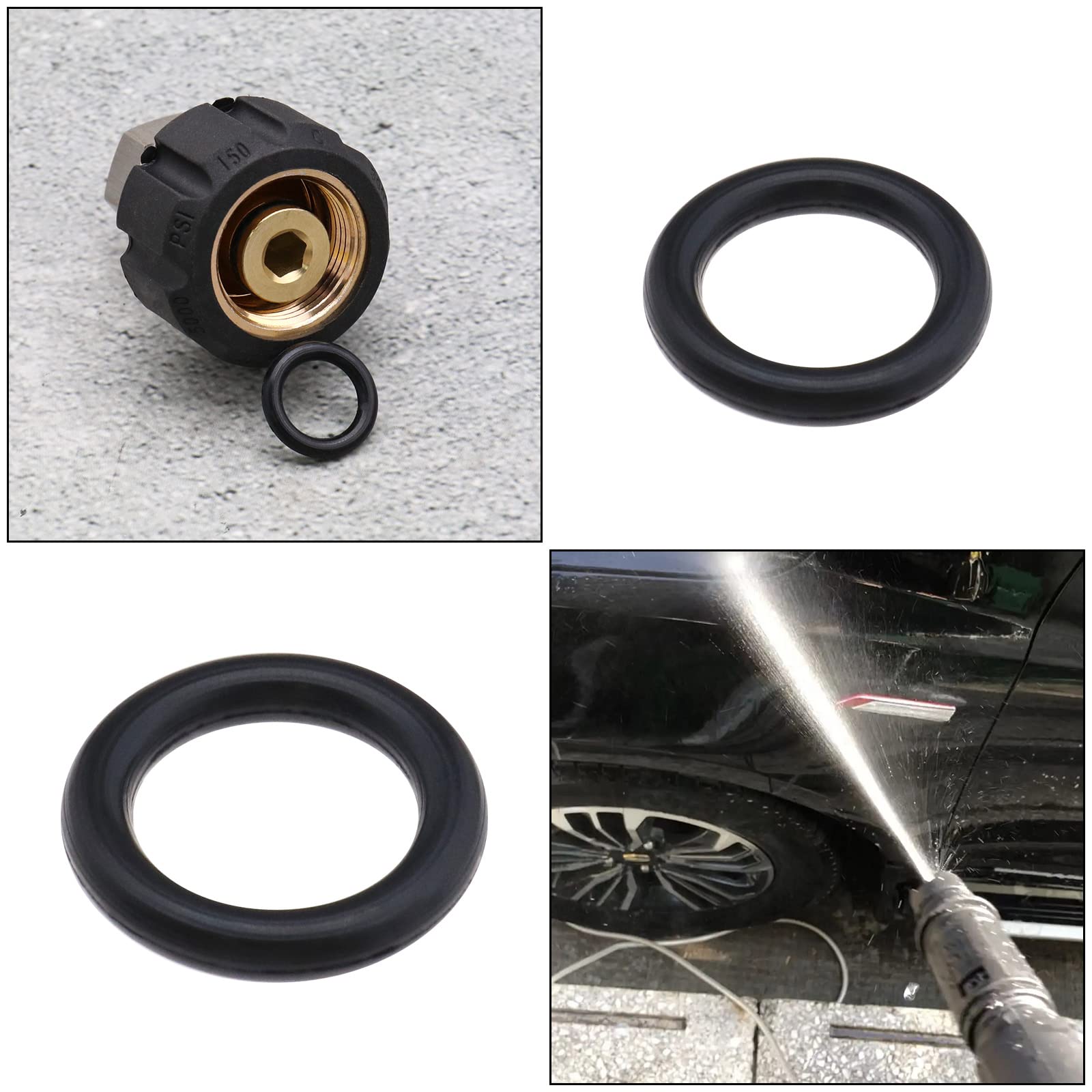 PAGOW 100 O-Ringe Für Hochdruckreiniger – 50x Für 3/8 Zoll, 50x Für 1/4 Zoll, NBR-Gummi, Hitzebeständig Bis 120°C
