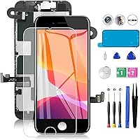 Vista 26 de para iPhone 15 Plus Reemplazo de pantalla de 6.7 pulgadas, ensamblaje frontal de pantalla táctil LCD digitalizador 3D con sello