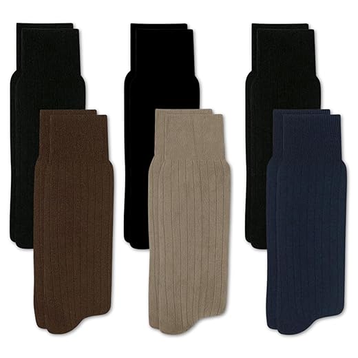 Kit 06 Pares Meia Social Casual Selene Cano Longo Canelado Masculino Adulto