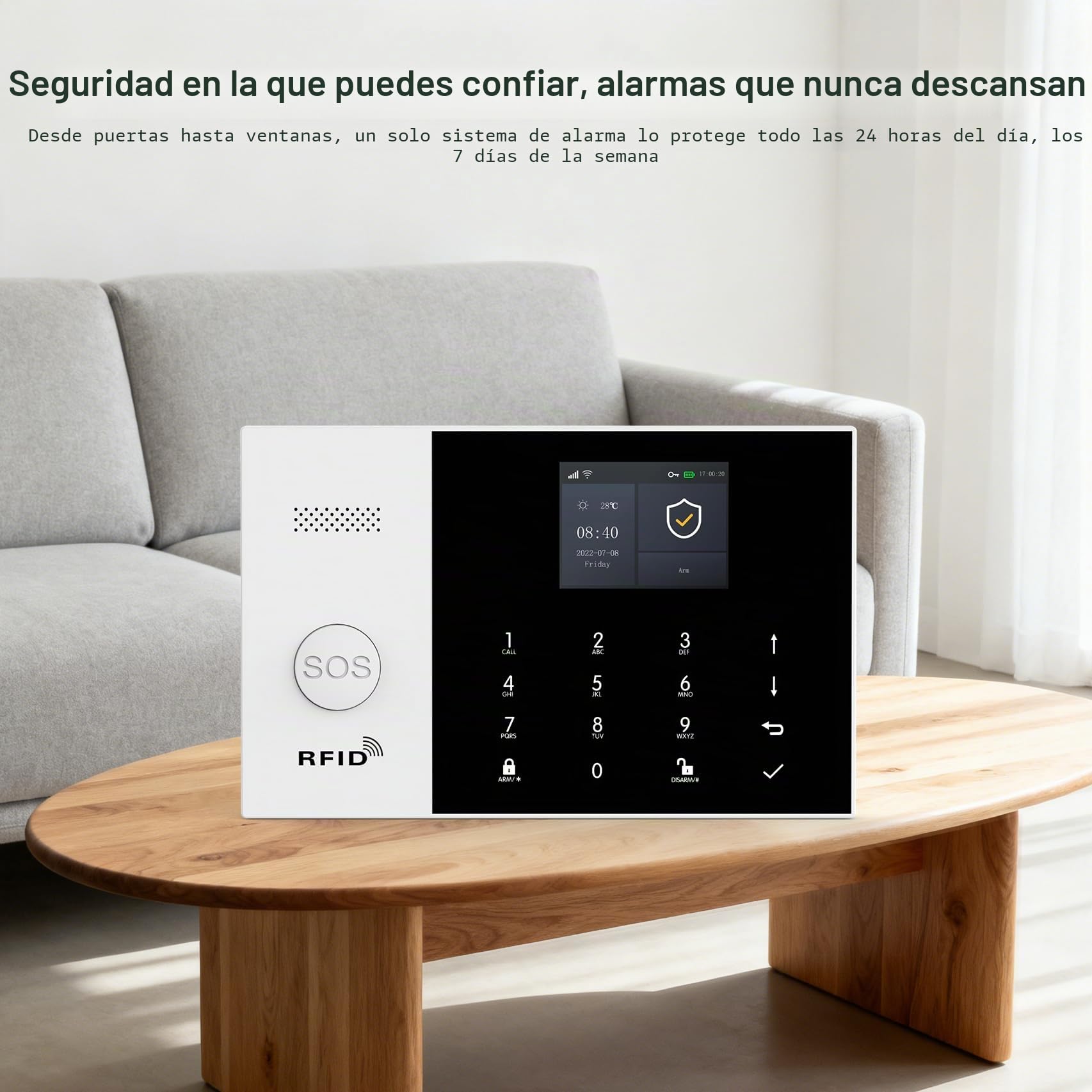 Alarma para casa inalámbrica DIY 24 piezas – 4G/WiFi/GSM sistema de alarma casa, 10 sensores puerta/ventana + 5 detectores de movimiento, alarma 120 dB, App Tuya/Smart Life/Alexa/Google, garantía 1
