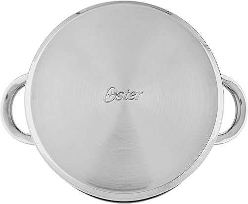 Miniatura 4 de Oster Sangerfield Olla de pasta de cocina de acero inoxidable de 5 cuartos de galón con tapa de vaporera y colador