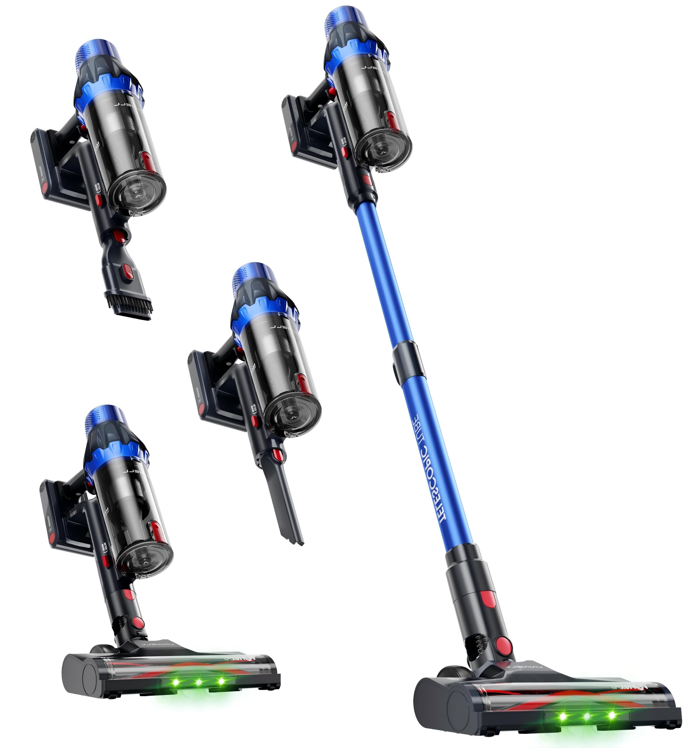 Aspirapolvere Senza Fili 70Min 55KPa 600W Per Peli di Animali/Tappeti | Scopa elettrica senza fili potente, antigroviglio, con molti accessori, 7 stadi di filtrazione per peli, pavimenti e tappeti