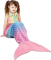 Vista 19 de Catalonia Manta de cola de sirena para niños, manta de franela súper suave para dormir para niñas de 3 a 14 años, regalo de cumpleaños para hija
