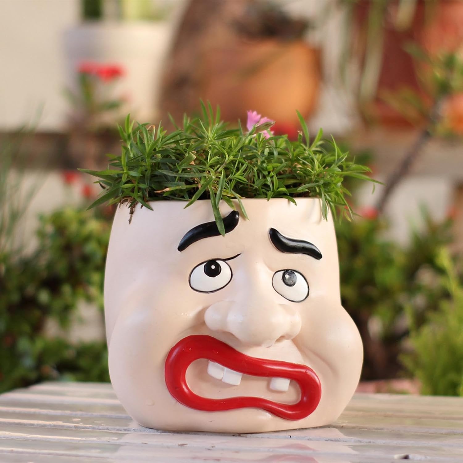 Funny Plant Pots Decorative Cute Portable Colorful Container image 2