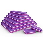 Moray Nail Buffer, Buffer Block Nail File 100/180 Grit, Mini Nail Buffers Block Sponge Double Sided Nail File for Acrylic Nails Manicure Tools 50PCS (Pink-Purple)