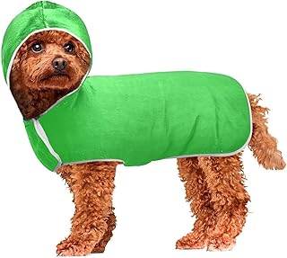 Malachite Pet Towel Dog Drying Towel with Hood Dog Drying Coat