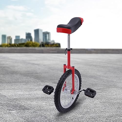 Miniatura 117 de Monociclo de rueda, bicicleta de una rueda con borde y pedales, monociclos de acero modernos para edades unisex de 10 a 60 años, entrenamiento