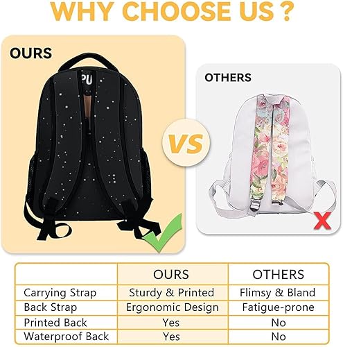 Miniatura 5 de Mochila infantil para niñas y niños, bonita bolsa de libros de 16 pulgadas con gran capacidad, bolsas escolares de viaje duraderas para laptop,