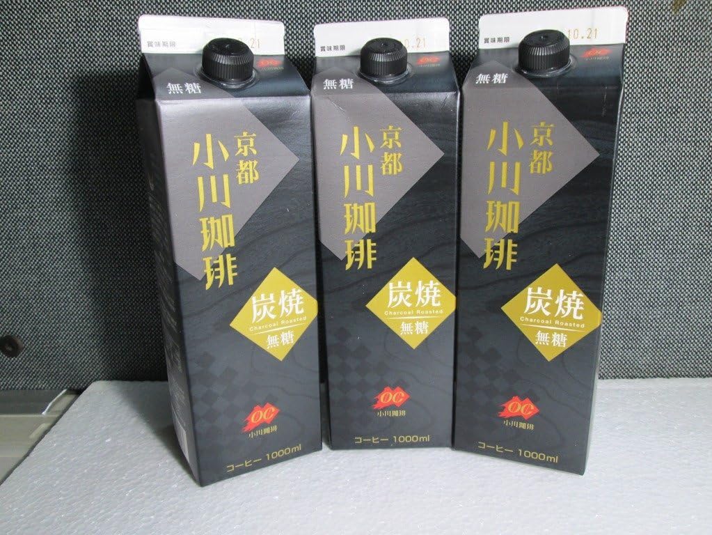 小川珈琲 小川珈琲店 炭焼珈琲 無糖 1000ml紙パック×12(6×2)本入