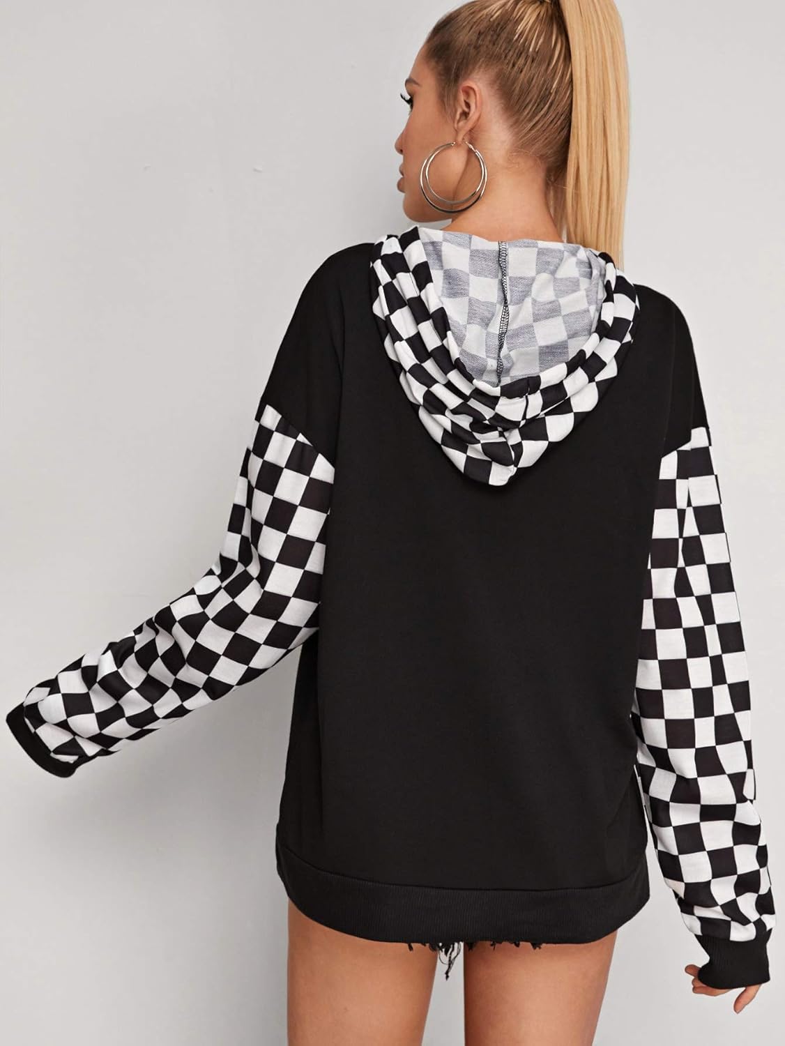 checkered hoodie amazon