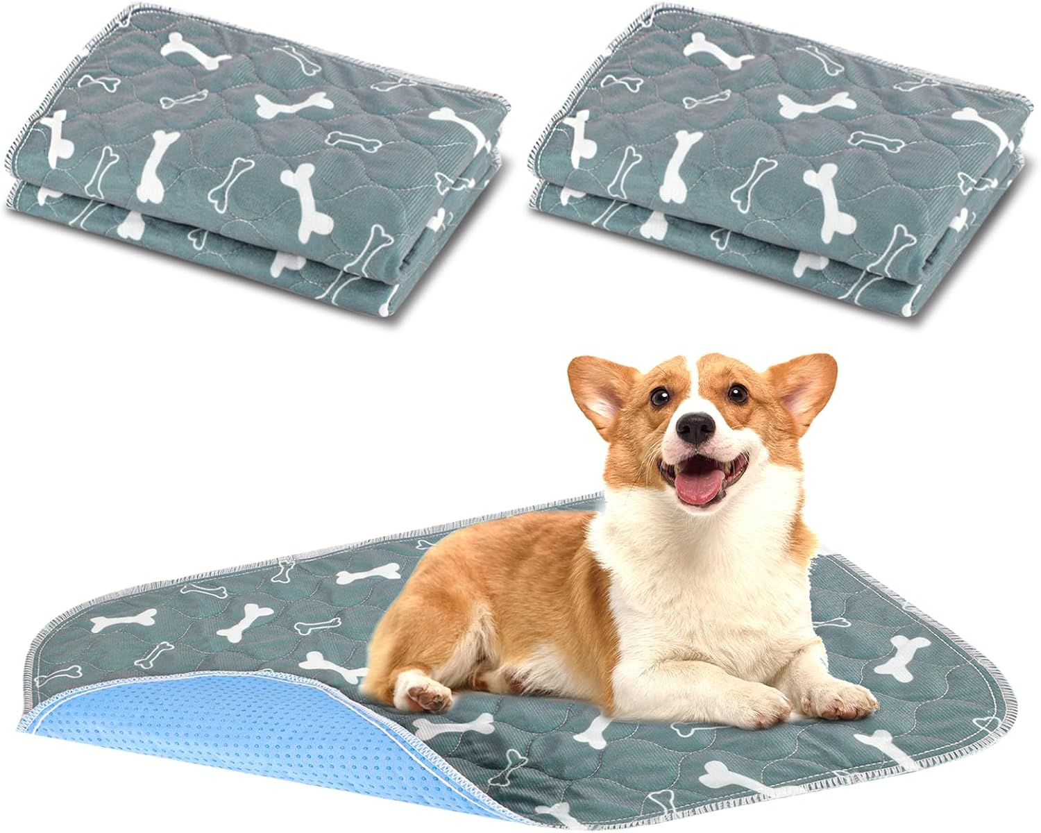 Medo Washable Puppy Pads, 2 Pack Reusable Dog Training Pads, NonSlip