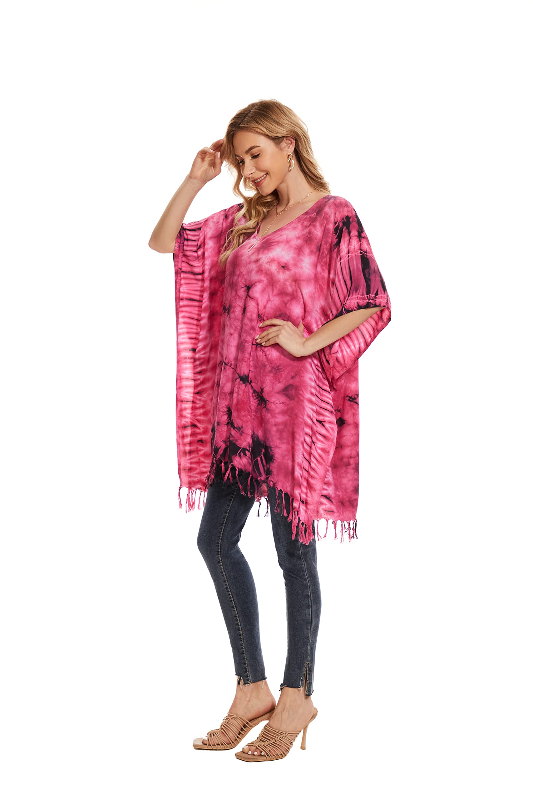 Beautybatik Tunique bohème hippie pour femme - Grande taille - 46 à 54