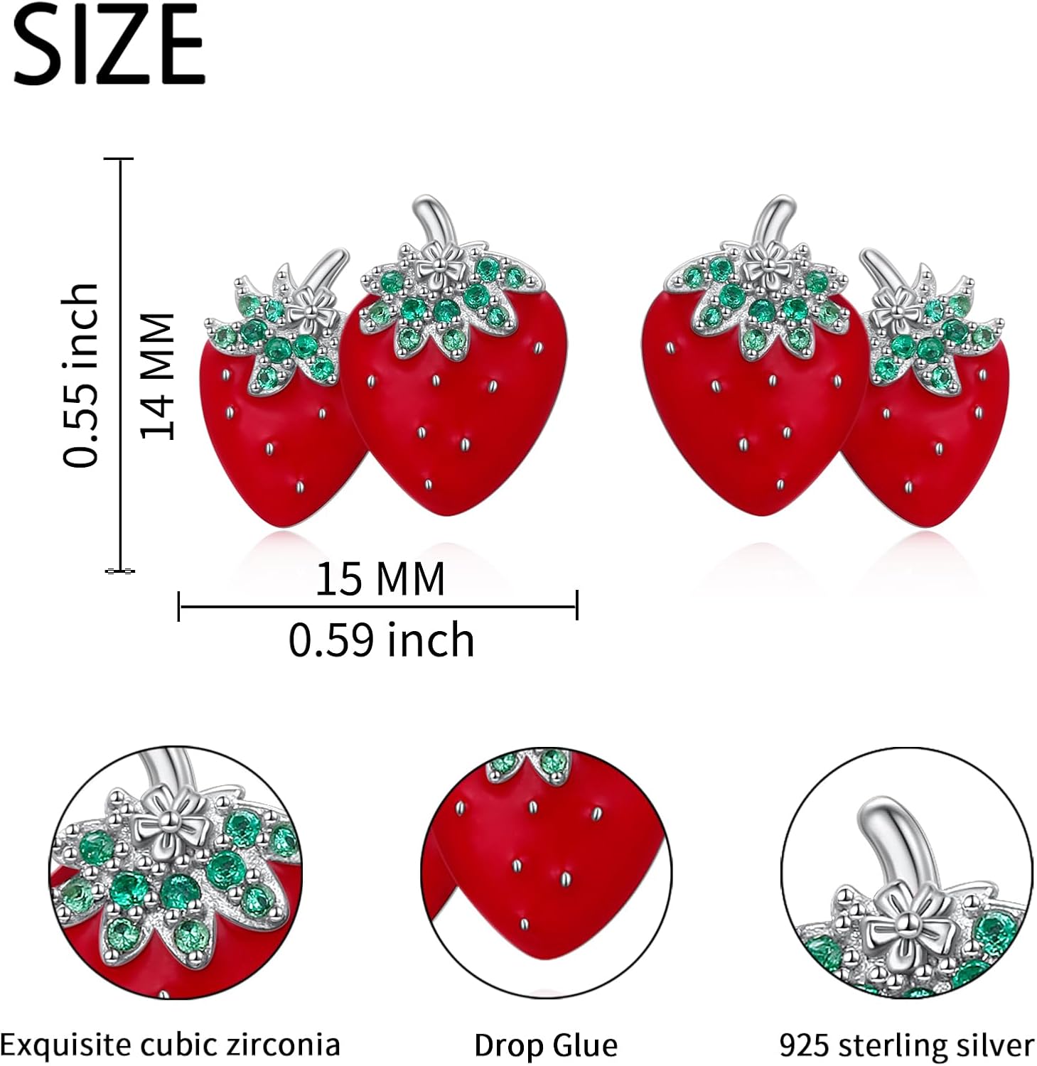 925 Sterling Silver Good Luck Irish Celtic Knot Turquoise/CZ/Cross/Daisy Flower/Sunflower/Tree of Life/Strawberry Earrings Jewelry Birthday Christmas Anniversary for Women