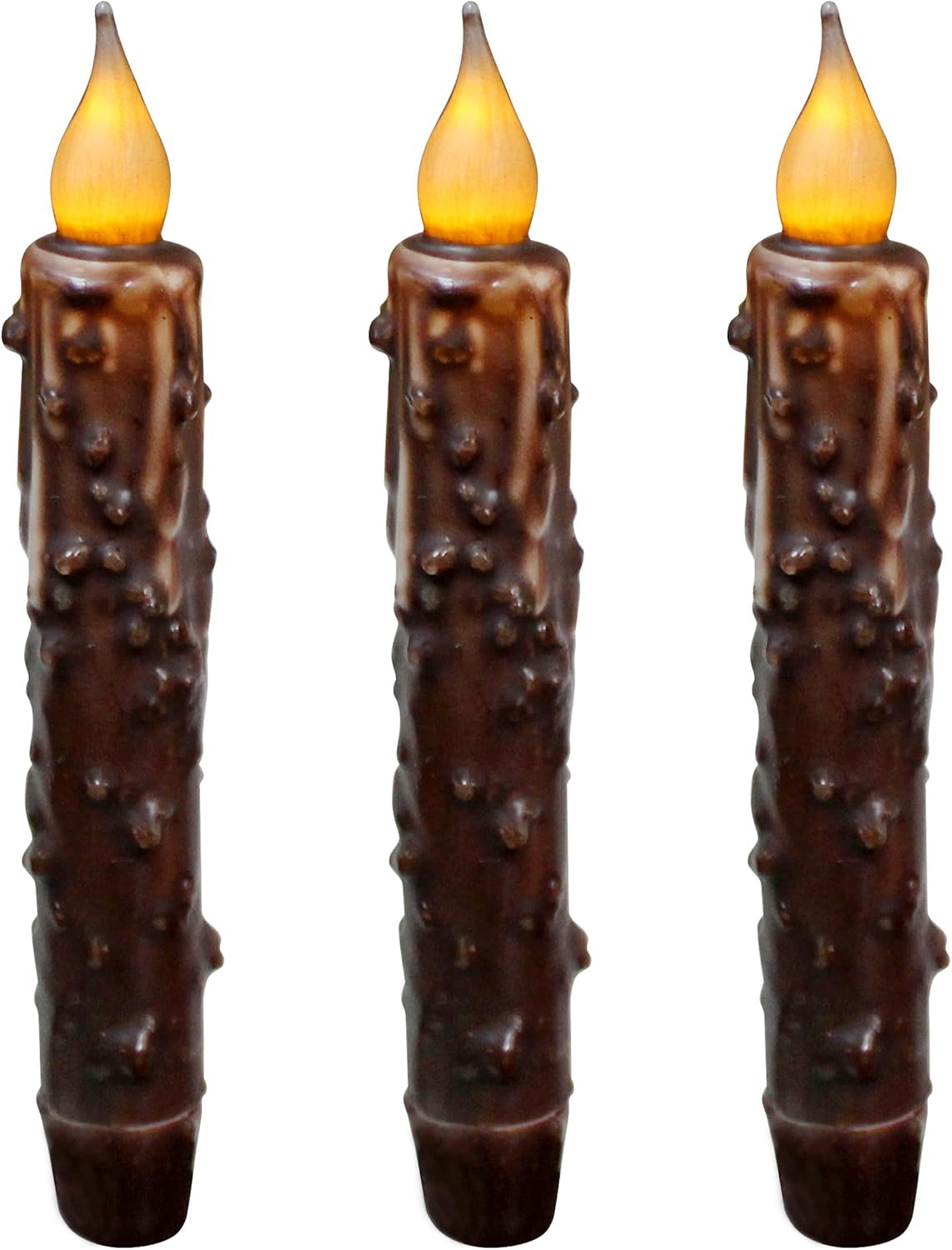 CVHOMEDECO. Real Wax Hand Dipped Battery Operated LED Timer