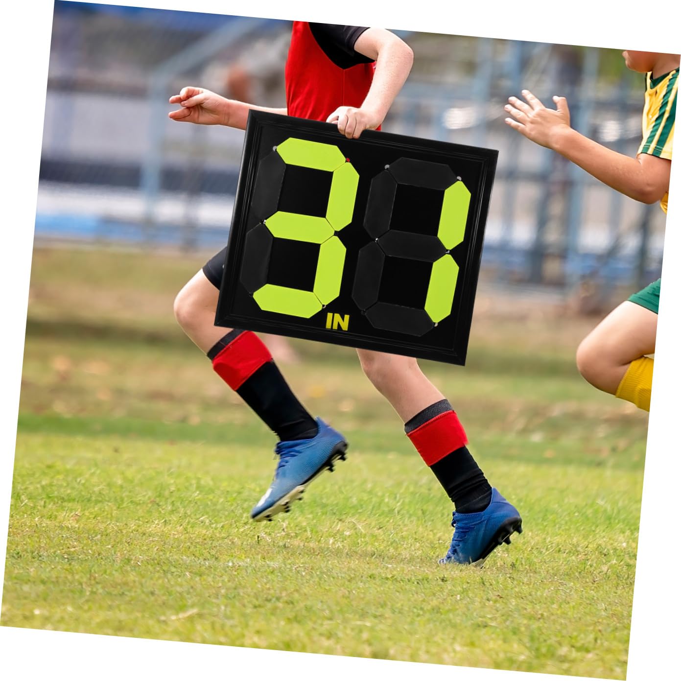 Carte de Remplacement Football Manuelle pour Arbitres, Panneau Numéroté | Pp Compact, Changement Rapide des Joueurs, Visibilité Claire, pour Matchs Football et Volleyball