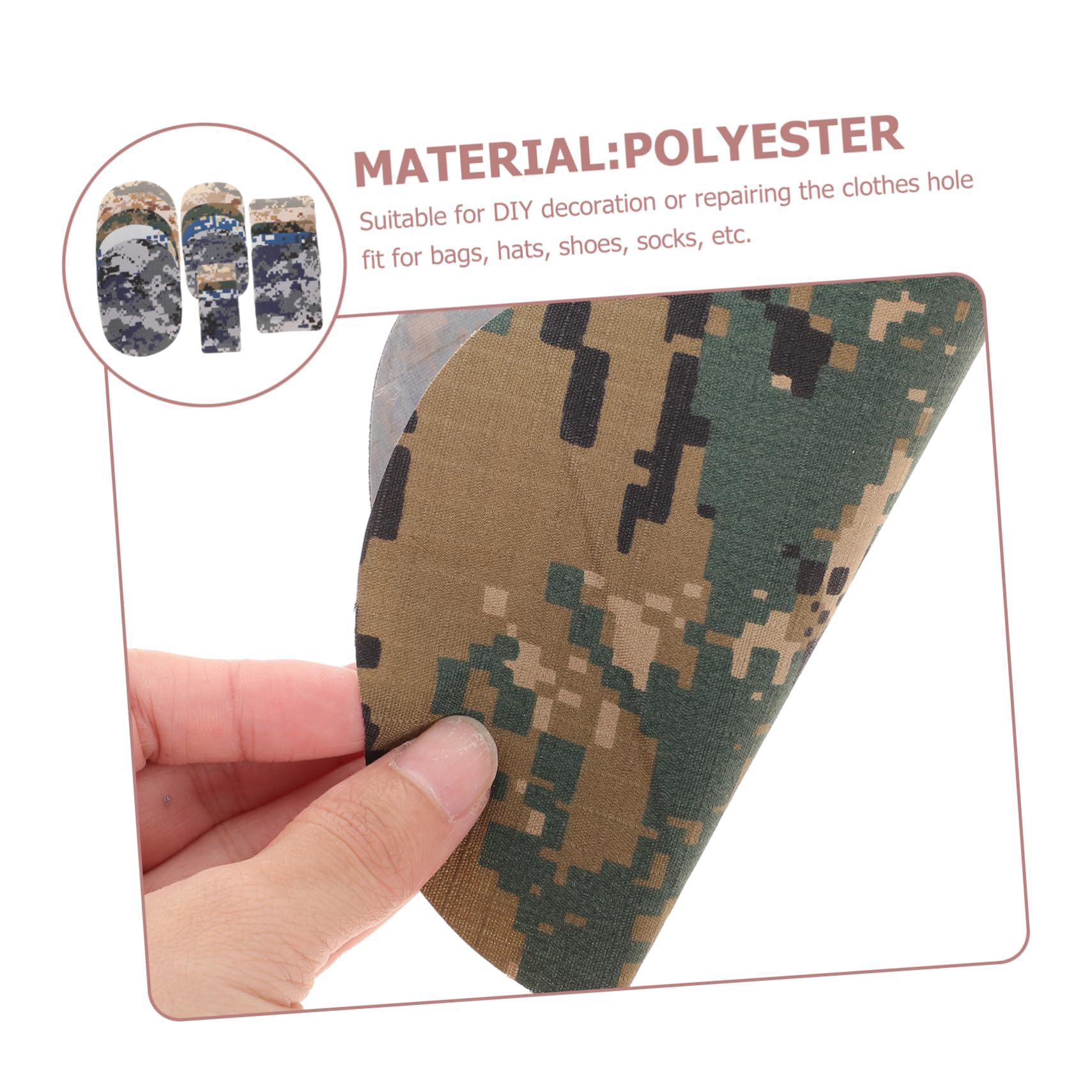SHINEOFI 60pezzi Toppe Termoadesive Camouflage Per Abbigliamento Patches Per Riparazione e Decorazione Di Giubbotti Jeans Cappelli e Scarpe Per Attività