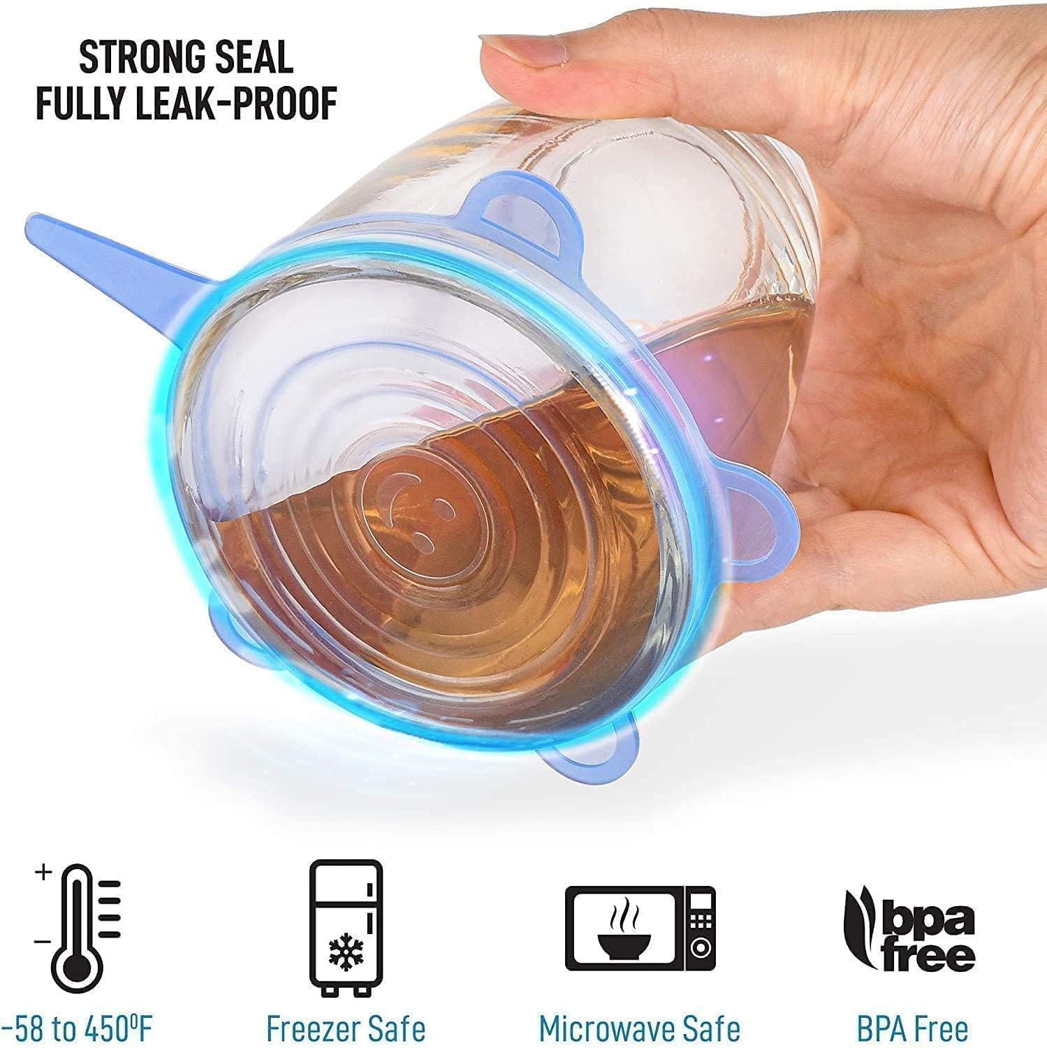 PRAMANTA Reusable Silicone Lids – Multi-Size Food & Bowl Covers 3