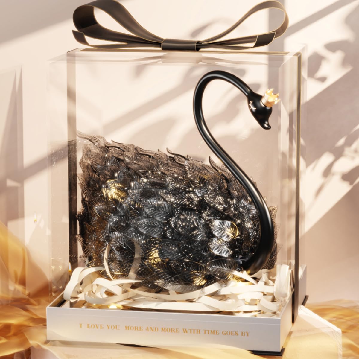 Bloques de construcción Swan, 590 Piezas Juguete de Montaje del Cisne Negro, Juguetes educativos para niñas, Decoración de Escritorio, Regalo de San Valentín