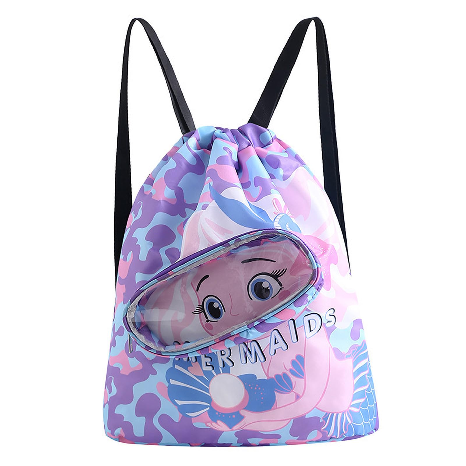 Yunchonguk Girls Multicolour Swimming Bags For Kids,Dry Wet Separation Swim Bag Kids,Drawstring Bags For Children,Sports Gym Pe Bag,Waterproof Swimming Beach Backpack For Beach Pool School Gym Sports Travel