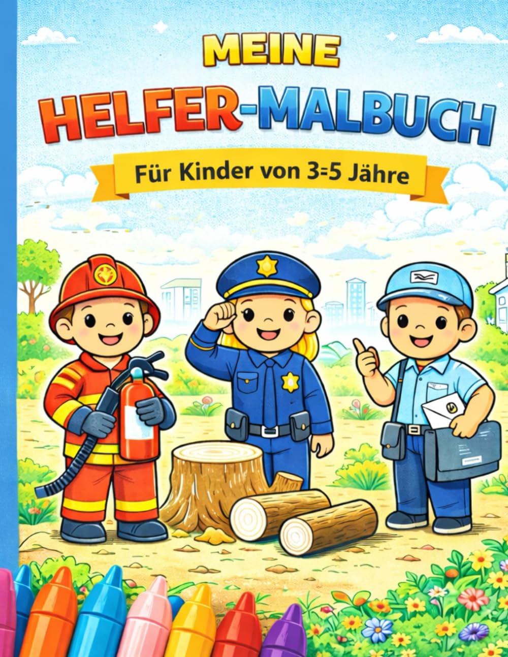 Mein Helfer-Malbuch: Ausmalbuch mit Feuerwehr, Polizei & Berufen – für Kinder von 3–5 Jahren