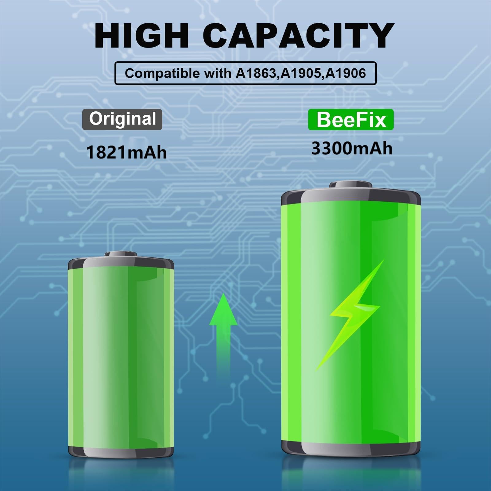 BeeFix For iPhone X Battery Replacement Kit High