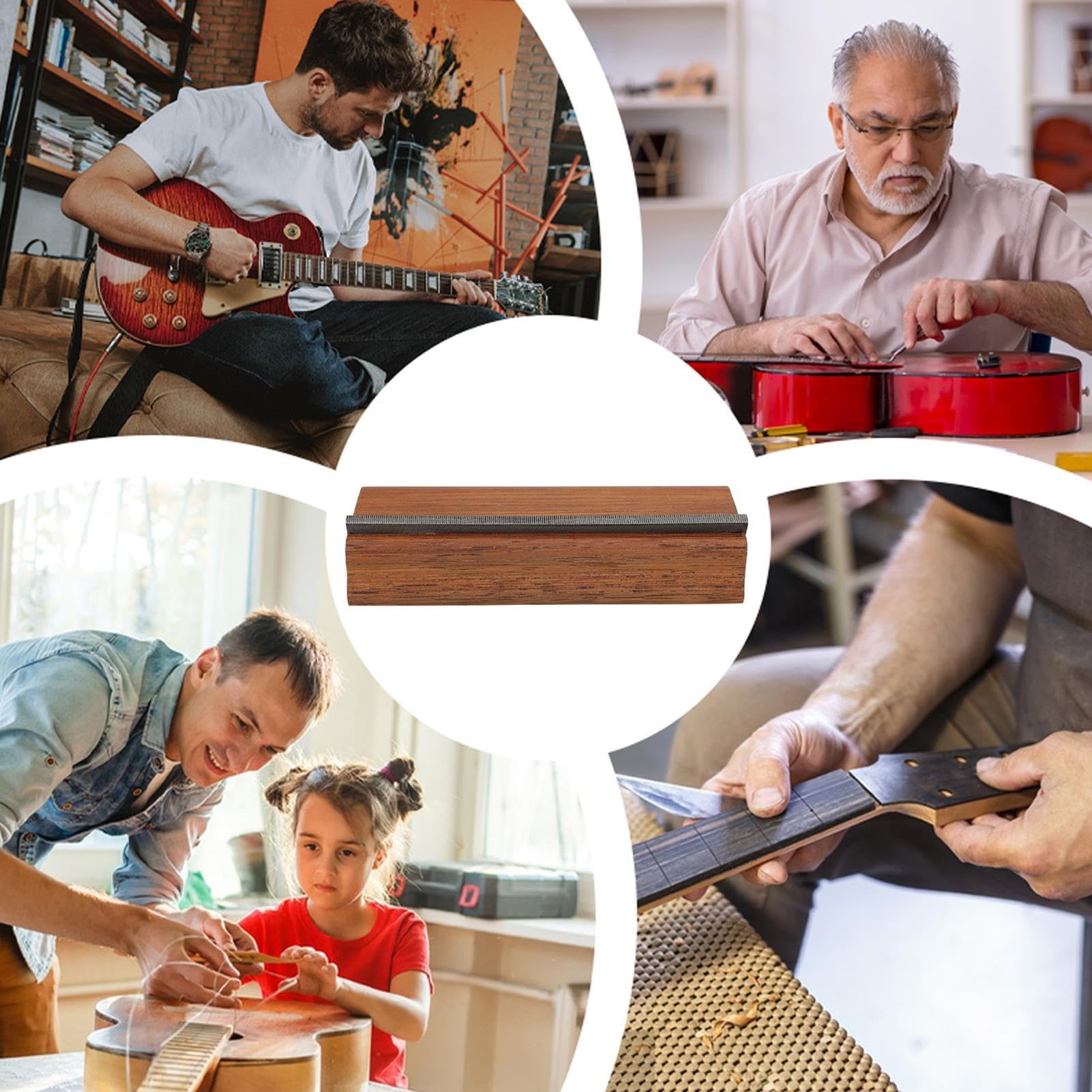 Lima per coronatura di tasti per chitarra, Lima per coronatura di tasti per chitarra, Medicazione per tasti per chitarra basso da 45 gradi e 90 gradi, Strumenti di liuteria per arrotondare la chitarra